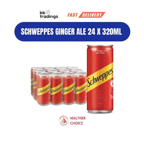 Schweppes Dry Ginger Ale 24 X 320ml Food And Drinks Beverages On