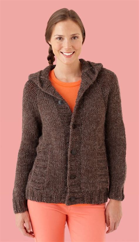 Hooded Cardigan Pattern Knit Free Download Hooded Cardigan