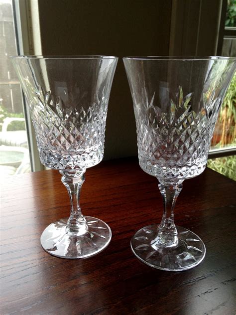 Vintage Abp Cut Glass Goblets Set Of Two Haute Juice