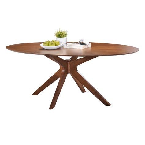 Balboa Modern Oval Dining Table In Walnut Eurway