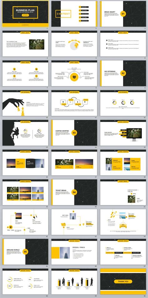30 Yellow Business Plan Powerpoint Templates The Highest Quality