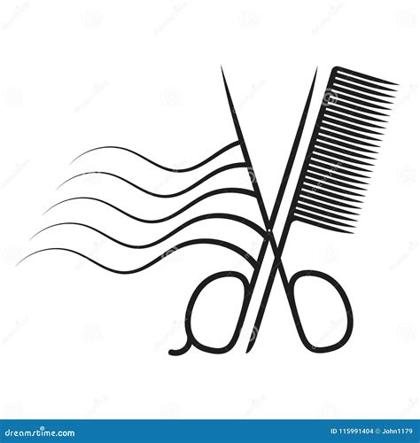 Scissors And Comb Silhouette Stock Illustration Illustration Of