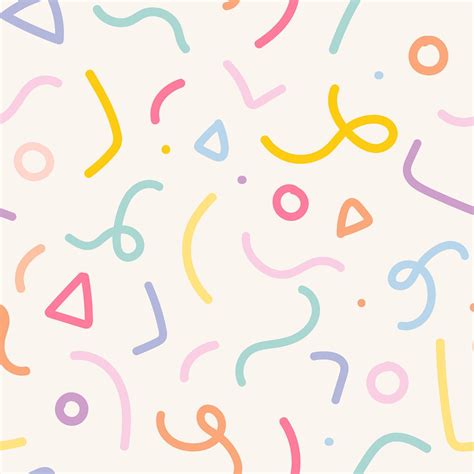 Background Seamless Pattern Vector With Cute Free Stock Illustration