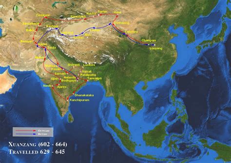 Maps Of The Chinese Pilgrims Journeys Published Dharma Records