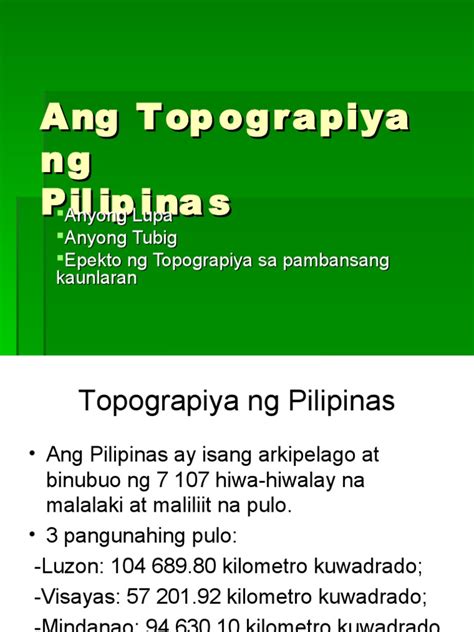 Ang Topograpiya NG Pilipinas | PDF