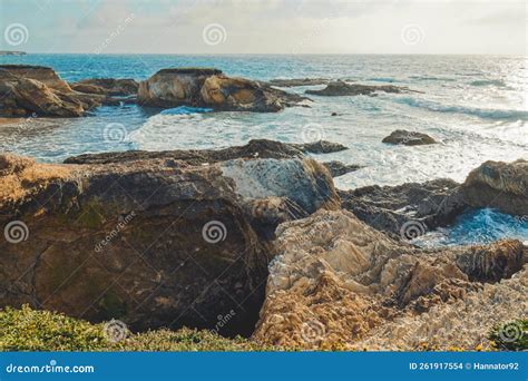 Felsklippen Und Ein Atemberaubender Blick Auf Den Ozean Im Montana De Oro State Park Los Osos