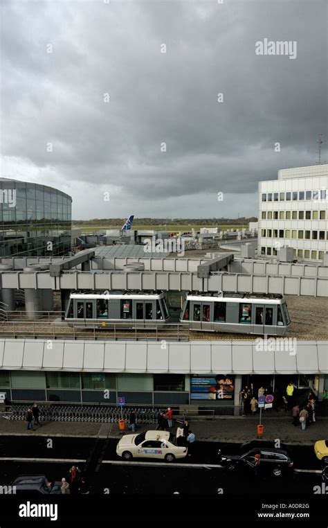 Skytrain Duesseldorf International Airport Germany Train Departing