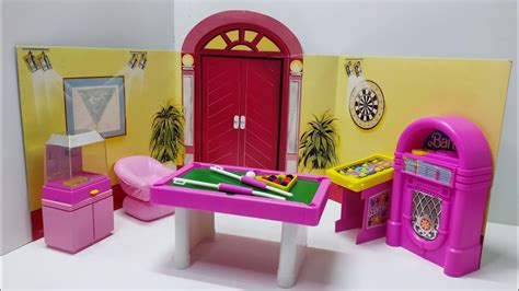 Barbie Sala De Juegos Barbie Game Room Set Youtube
