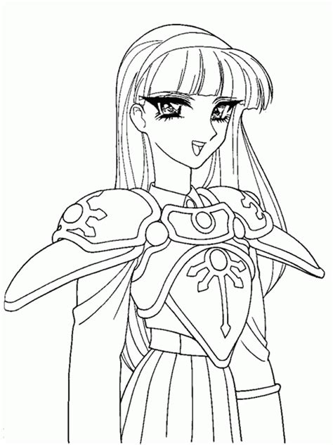Anime Coloring Page Princess 255 File Include Svg Png Eps Dxf