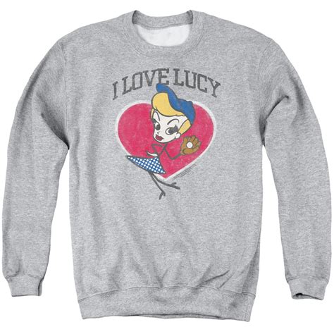 I Love Lucy Baseball Diva Crew Neck Sweatshirt