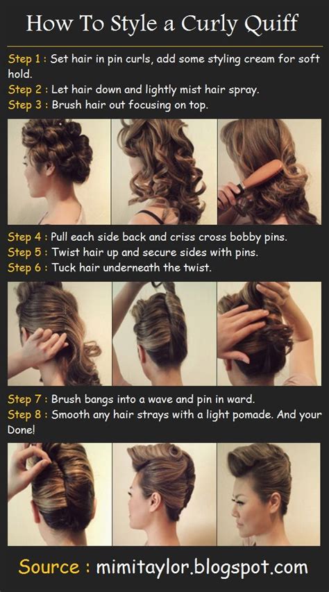 How To Style A Curly Quiff Hairstyle Beauty Tutorials