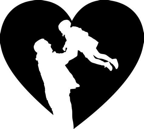 Father And Daughter Silhouette At Getdrawings Free Download