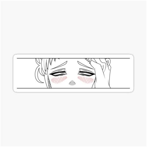 female anime eyes hentai girl orgasm sticker for sale by prodbynieco redbubble