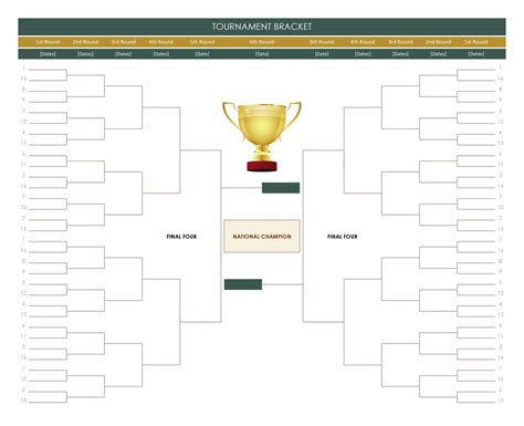 Brackets For Tournaments Printable Youll See A Blank Tournament