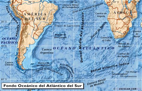Mapas De Mapa De Océano Atlántico Del Sur