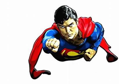 Superman Gifs Giphy Reeve Christopher Animated Cape