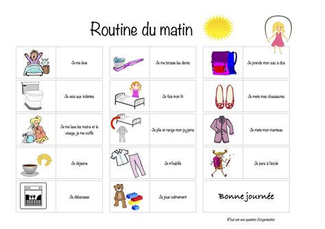 Routine Enfant Routine Enfant Matin Routine Enfant Routine Matinale