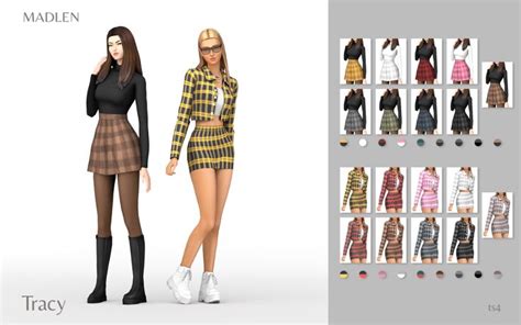 Tracy Outfit Pack Madlen On Patreon In 2021 Sims 4 Mods Clothes
