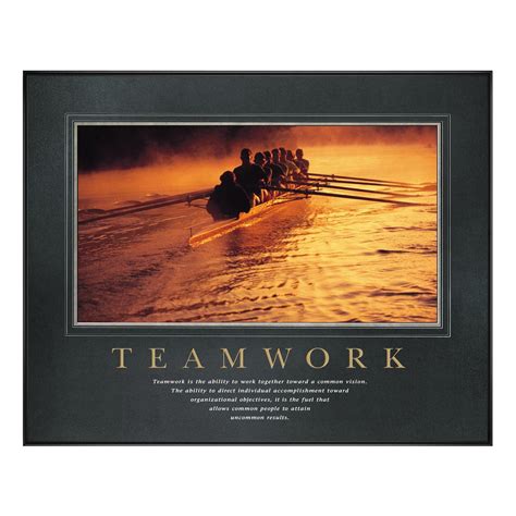 Teamwork Rowers Motivational Poster Teamwork Motivational Art