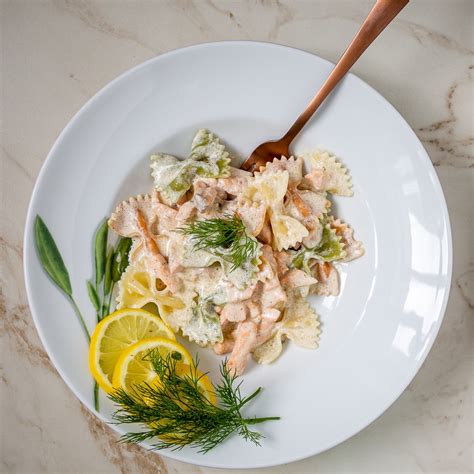 Creamy And Fine Farfalle With Salmon Delice Recipes