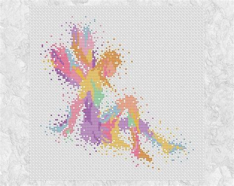 The magazine features over 60 new ornament patterns from all of your favorite designers. Watercolour fairy cross stitch pattern modern rainbow ...