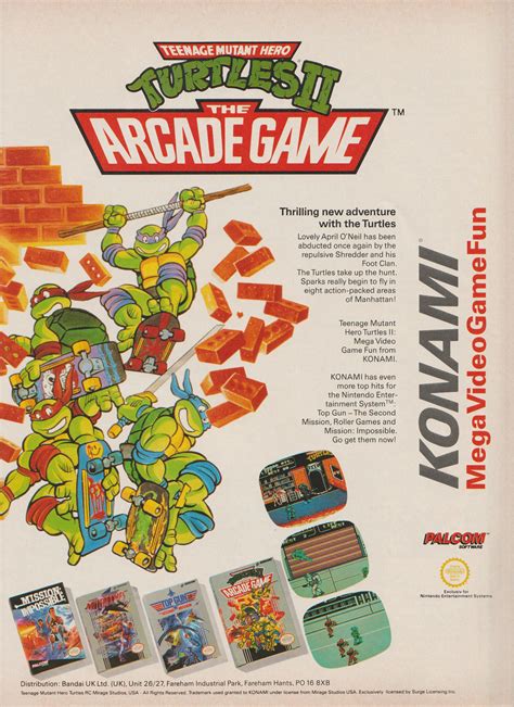 Teenage Mutant Ninja Turtles 2 The Arcade Game Nes Advert From Total