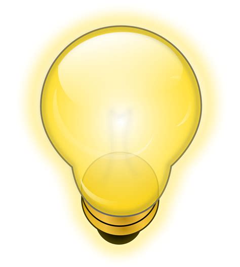 Clipart Glowing Light Bulb