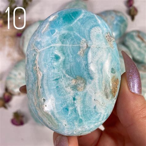 You Choose Blue Aragonite Palm Stones