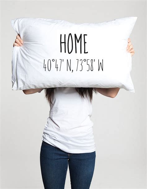 Even making her happy is send packages for her containing her favorite snack. Long Distance Relationship Coordinates Gift pillow case ...