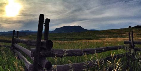 Steamboat Springs Ranch With Sleeping Giant Mountain In The Background