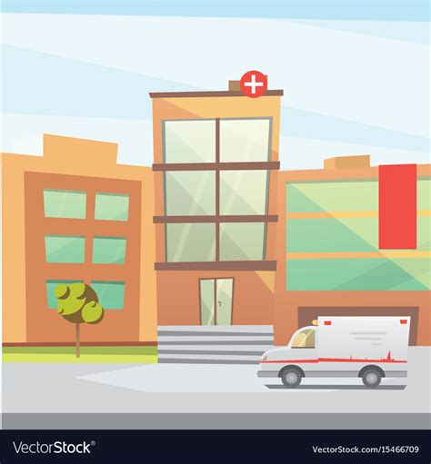 Hospital Building Cartoon