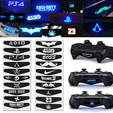 10pcs Led Light Bar Decal Sticker 2 Type New For Playstation 4 Ps4