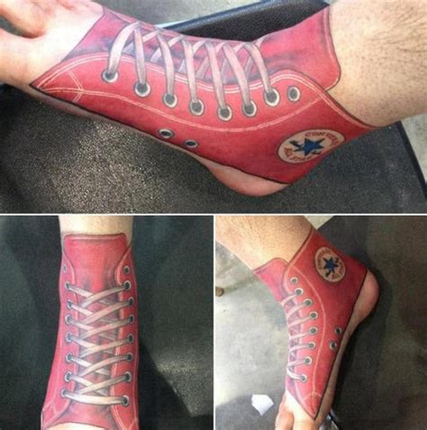 Converse Shoe Foot Tattoo For The Trendy Bit Rebels