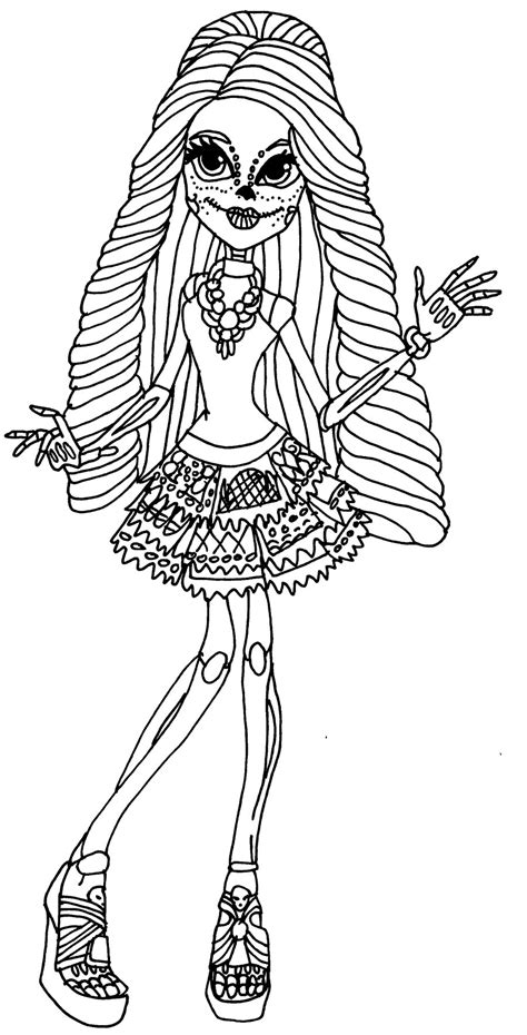 Desenho De Skelita Calaveras Monster High Para Colorir Tudodesenhos