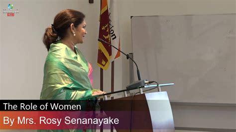 The Role Of Women By Rosy Senanayake Youtube