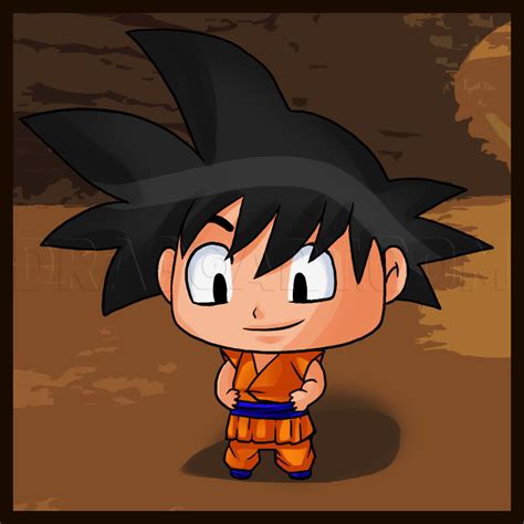 How To Draw Chibi Goku Step By Step Drawing Guide By Dawn Dragoart