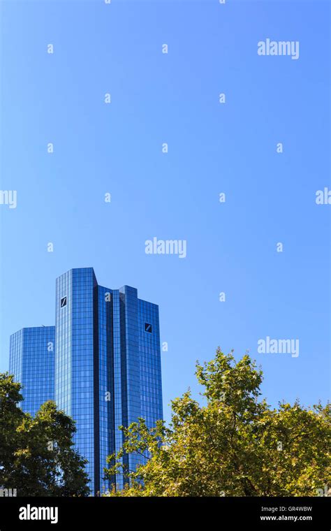 Deutsche Bank Headquarters Building In Frankfurt Germany Stock Photo