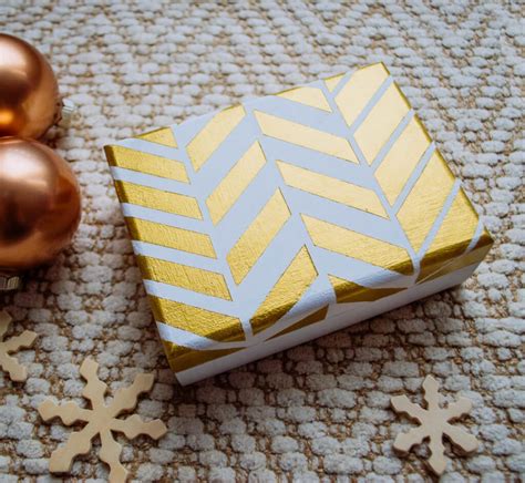 Gold And White Painted Wooden Card Box Diy Merriment Design