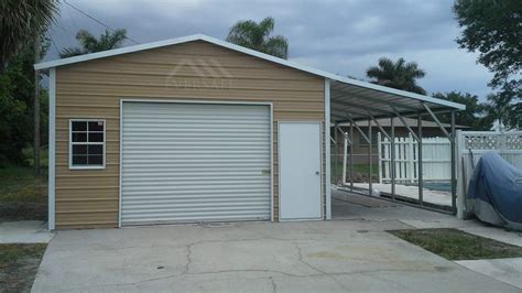 24x30 Steel Garage W Lean To Steel Building Kits With Immediate Pricing