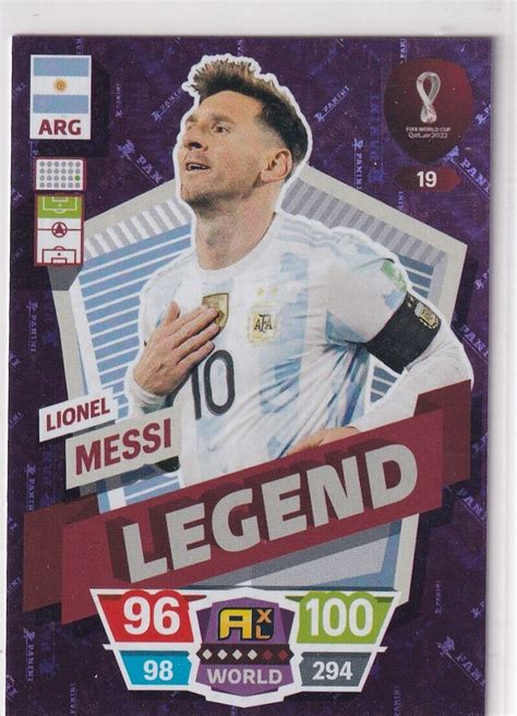Panini Qatar World Cup Card No Lionel Messi Legend Ebay