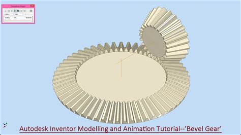 Autodesk Inventor Modelling And Animation Tutorial Bevel Gear Youtube