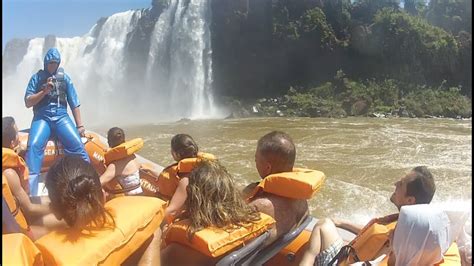 macuco safari boat ride under foz do iguassu waterfalls youtube