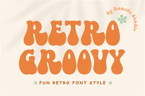 Retro Groovy Font Design Cuts