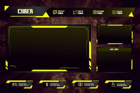 Cyber Twitch Overlay Template By Graphiqa On Envato Elements