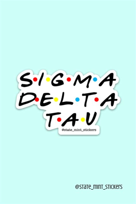 Sigma Delta Tau Sorority Stickers Bulk Order Perfect For Bid Etsy