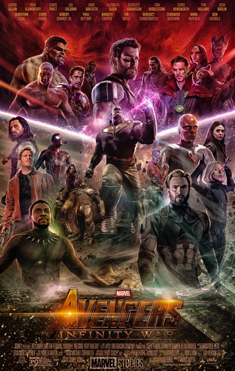 Avengers Infinity War Poster 2018 Personnages Marvel Héros Marvel Art Héros