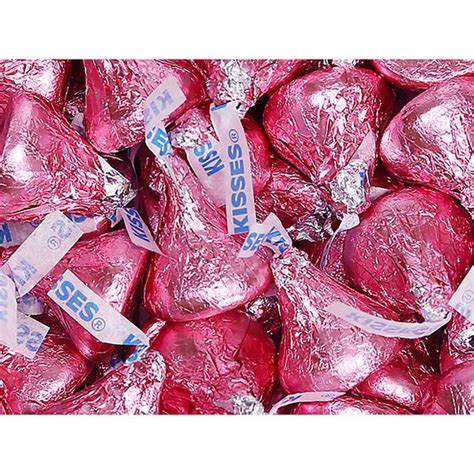 Hersheys Kisses Pink Foiled Milk Chocolate Candy 400 Piece Bag