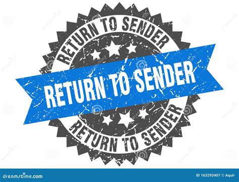 Return To Sender Round Grunge Stamp Return To Sender Stock Vector
