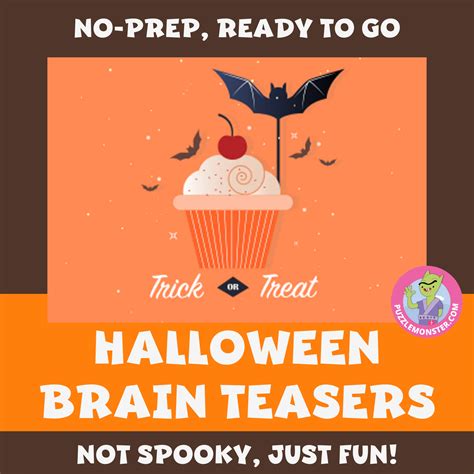 Halloween Activities For Middle School Logic Puzzles And Brain Games