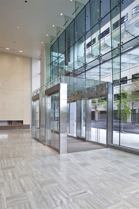 First And Main Structural Glass Wall Systems Vestibule Enclosure Elevator Architectural Glass